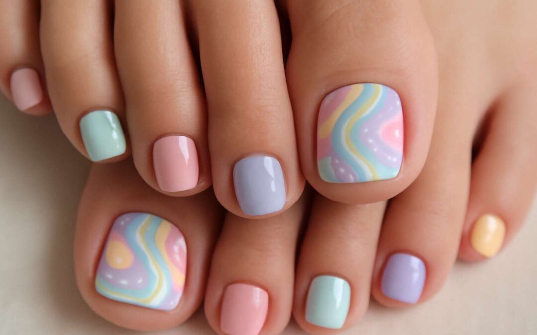 Glam Up Your Toes with pedicure with design that dazzles.