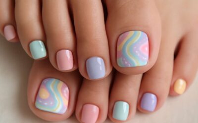 Glam Up Your Toes with pedicure with design that dazzles.