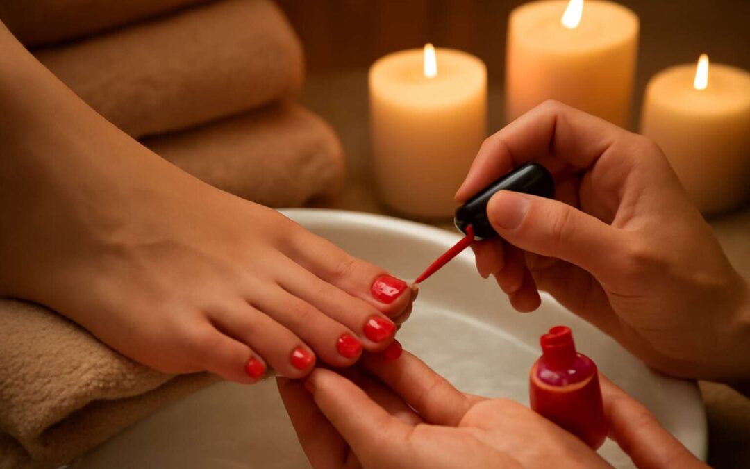 Treat yourself to a spa pedicure with gel polish for flawless nails.